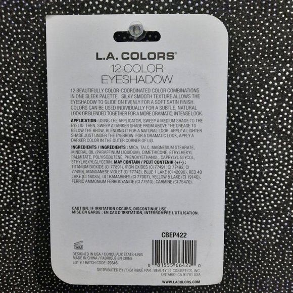 🔴 $ 4.00 MAKE UP L.A. COLORS 12 COLOR EYESHADOW INTENSE COLORS - Picture 3 of 5